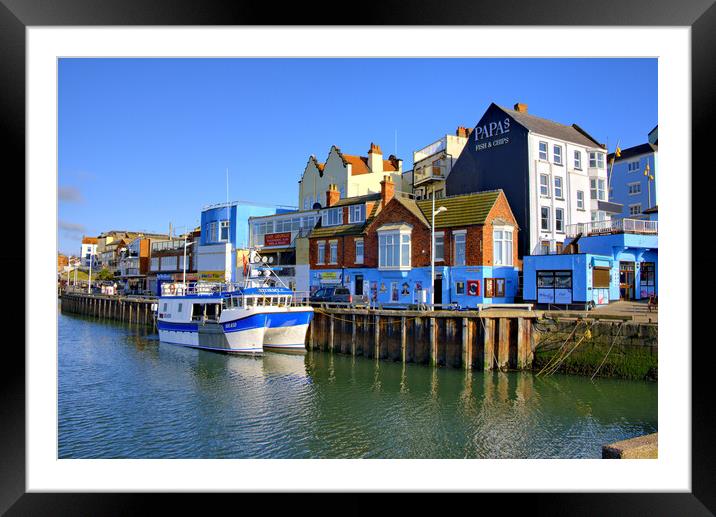A Picturesque Morning at Bridlington Harbour Framed Mounted Print by Steve Smith