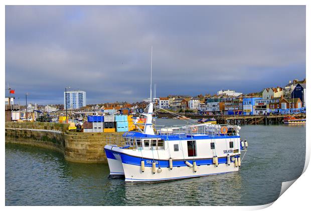 Bridlington Harbour Print by Steve Smith