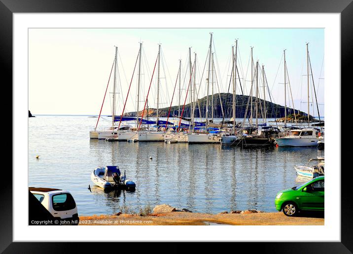Marina, Skiathos town, Greece. Framed Mounted Print by john hill