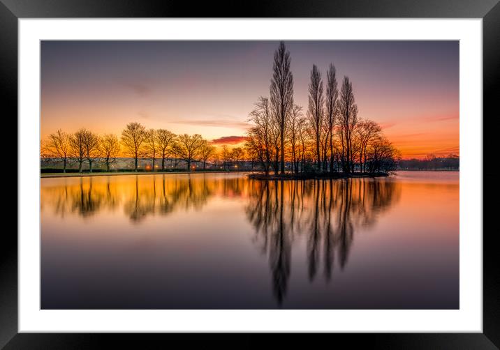 Pontefract Park Lake, West Yorkshire Framed Mounted Print by Tim Hill