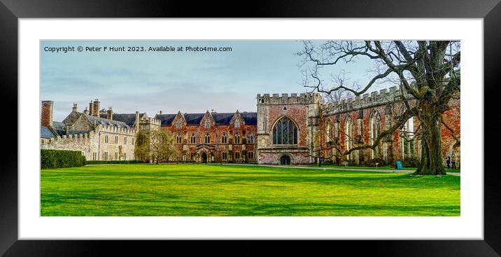 The Bishop's Palace Wells Somerset Framed Mounted Print by Peter F Hunt