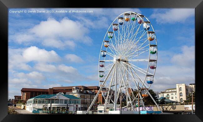 Majestic Views from Bournemouth Big Wheel Framed Print by Derek Daniel