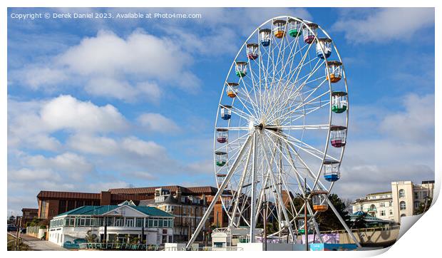 Majestic Views from Bournemouth Big Wheel Print by Derek Daniel