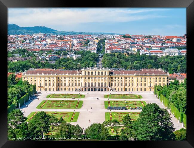 Schonbrunn Palace ( Schloss Schönbrunn) in Vienna. Framed Print by Cristi Croitoru