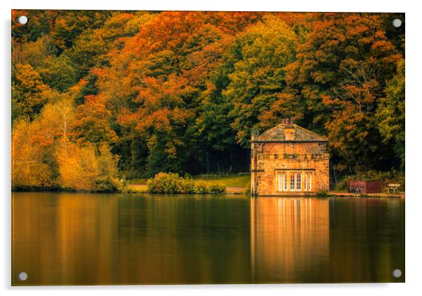 Newmillerdam Boat House Wakefield Acrylic by Tim Hill