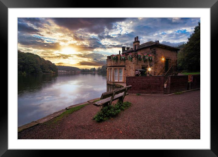 Sunset at Newmillerdam Wakefield Framed Mounted Print by Tim Hill