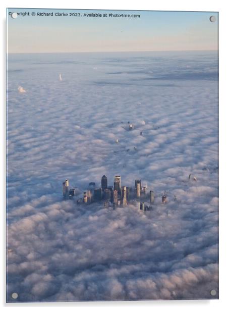 London rising from the fog Acrylic by Richard Clarke