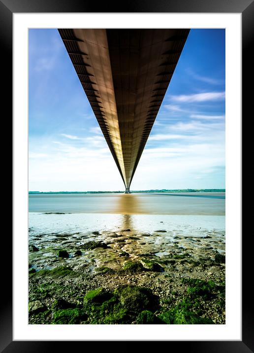 A Serene View of the Mighty Humber Bridge Framed Mounted Print by Tim Hill
