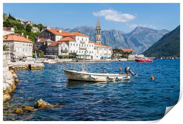 Perast in the Bay of Kotor Print by Jason Wells