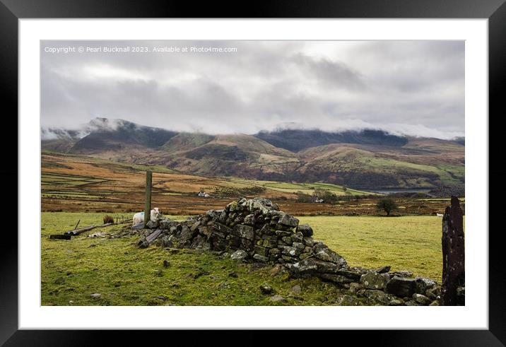 Welsh Countryside Snowdonia Wales Framed Mounted Print by Pearl Bucknall