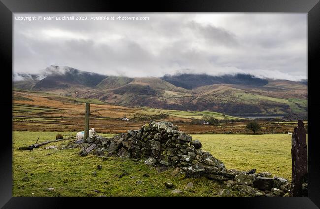Welsh Countryside Snowdonia Wales Framed Print by Pearl Bucknall