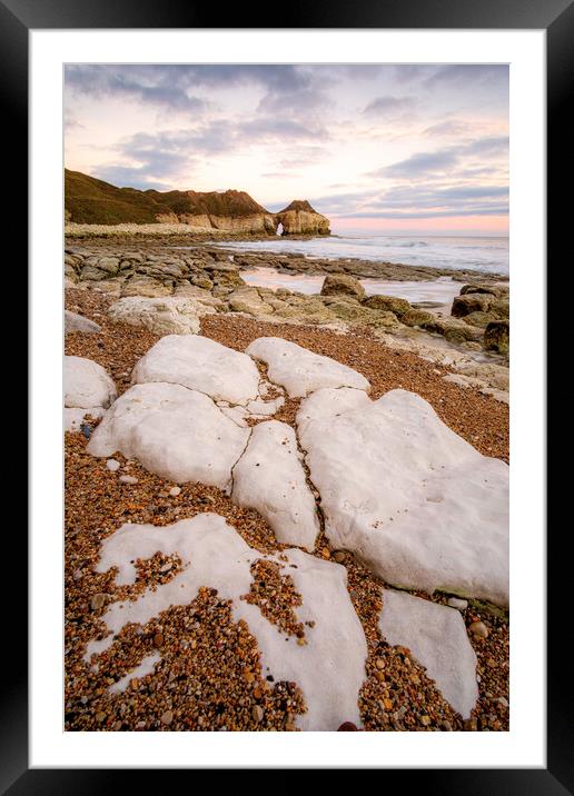 Serenity at Thornwick Bay Framed Mounted Print by Tim Hill