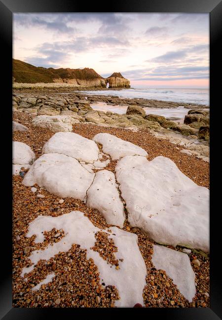 Serenity at Thornwick Bay Framed Print by Tim Hill