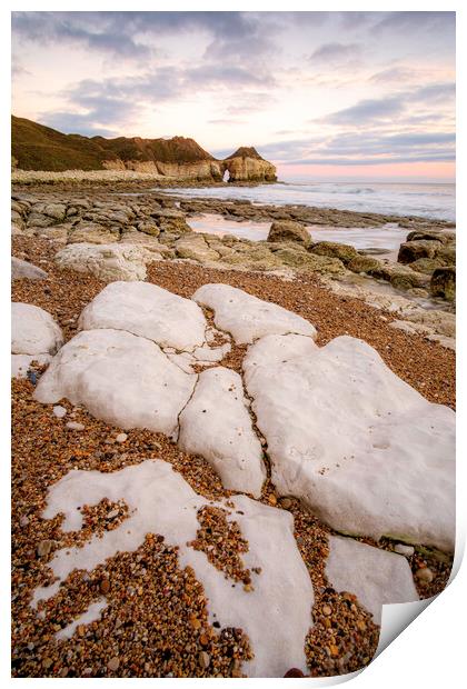 Serenity at Thornwick Bay Print by Tim Hill