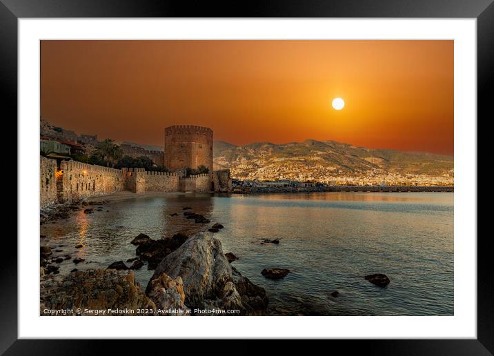 Red Tower in Alanya, Turkey. Framed Mounted Print by Sergey Fedoskin