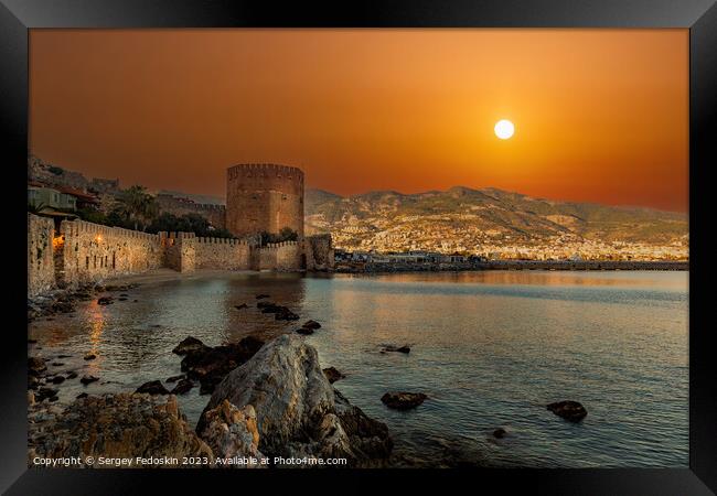 Red Tower in Alanya, Turkey. Framed Print by Sergey Fedoskin