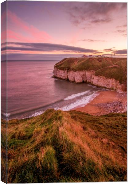 Majestic Sunrise at Thornwick Bay Canvas Print by Tim Hill