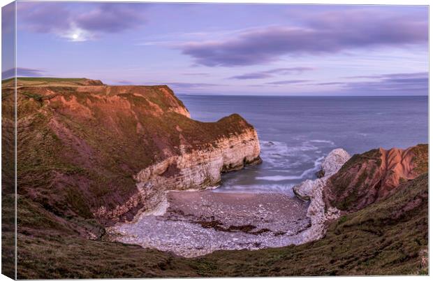 Moonlit Serenity at Little Thornwick Bay Canvas Print by Tim Hill