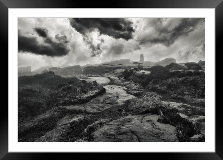 Mysterious Trig Point Framed Mounted Print by Tim Hill