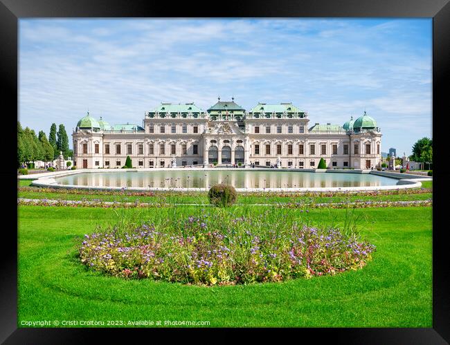 Belvedere Palace (Schloss Belvedere) in Vienna, Austria Framed Print by Cristi Croitoru