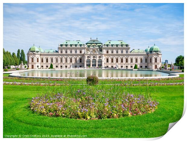 Belvedere Palace (Schloss Belvedere) in Vienna, Austria Print by Cristi Croitoru