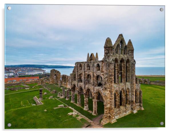 Whitby Abbey Acrylic by Tim Hill