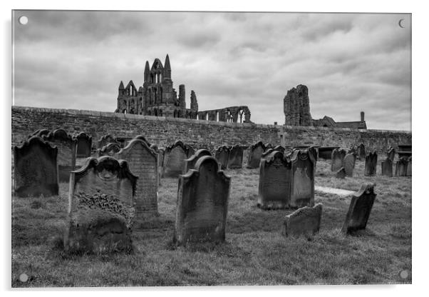 Whitby Abbey Acrylic by Tim Hill