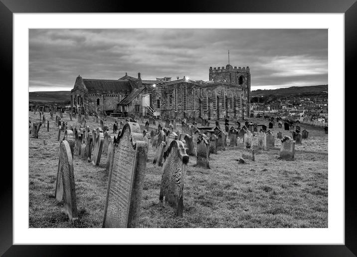 Serene Beauty of Whitbys St Mary Framed Mounted Print by Tim Hill