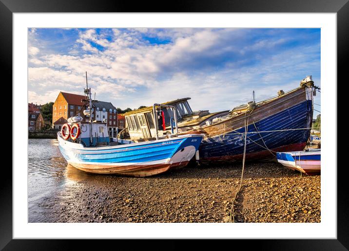 Whitby River Esk Abandoned Wooden Boat Framed Mounted Print by Tim Hill