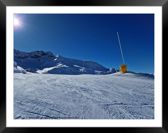 Gemsstock ski slope Framed Mounted Print by Martin Baroch
