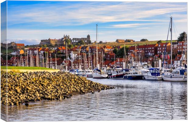 Whitby Abbey from River Esk Yachting Marina Canvas Print by Tim Hill