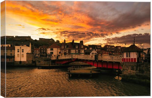 Whitby swingbridge North Yorkshire Canvas Print by Tim Hill