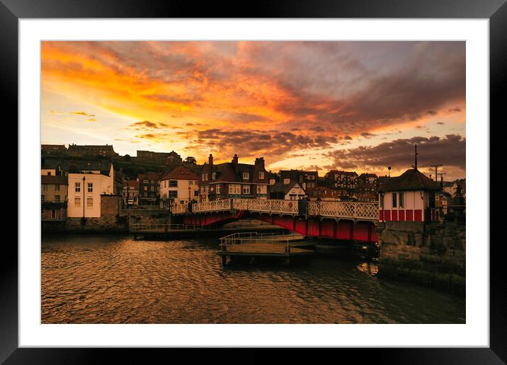 Whitby swingbridge North Yorkshire Framed Mounted Print by Tim Hill