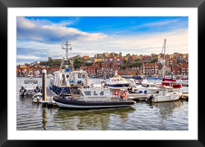 River Esk Yachting Marina to Whitby Abbey Framed Mounted Print by Tim Hill