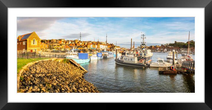 Hazy Sunrise, River Esk, Whitby Framed Mounted Print by Tim Hill