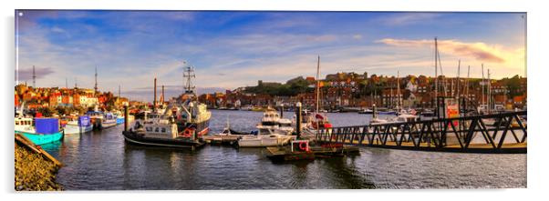 Whitby River Esk Panoramic Acrylic by Tim Hill