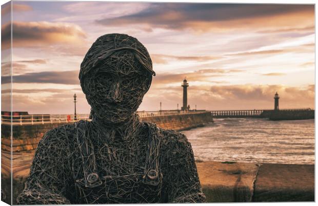 Whitby Herring Girls Canvas Print by Tim Hill