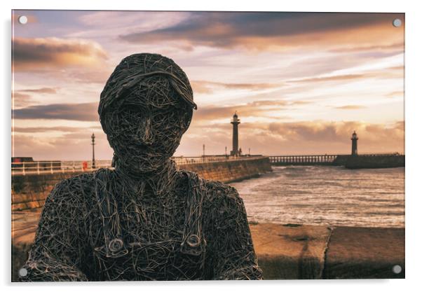Whitby Herring Girls Acrylic by Tim Hill