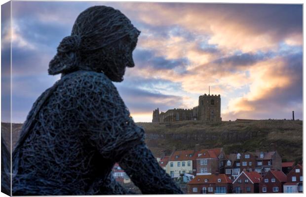 The Herring Girls Whitby Canvas Print by Tim Hill