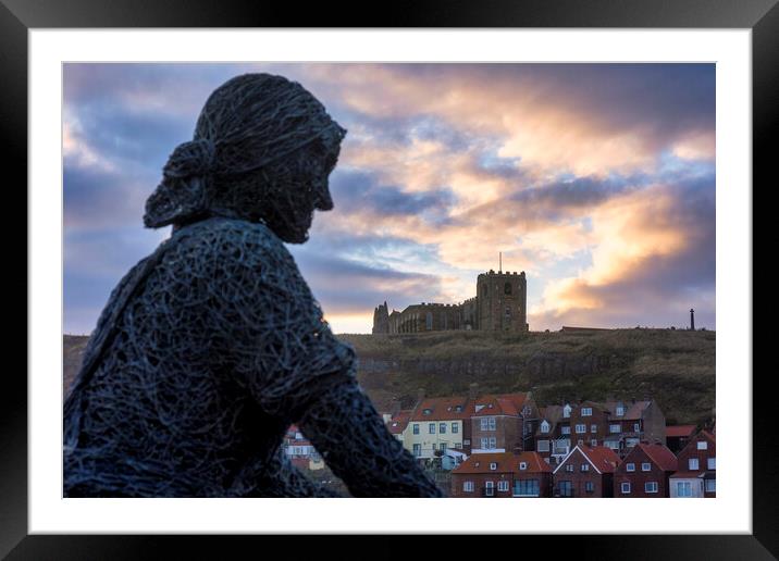 The Herring Girls Whitby Framed Mounted Print by Tim Hill