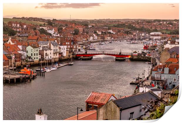 Whitby Swing Bridge North Yorkshire Print by Tim Hill