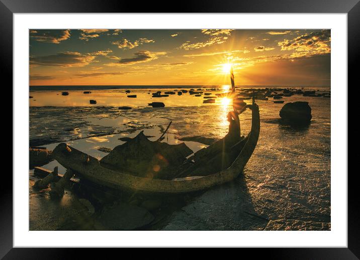 Admiral Von Tromp Shipwreck at Saltwick Bay Framed Mounted Print by Tim Hill