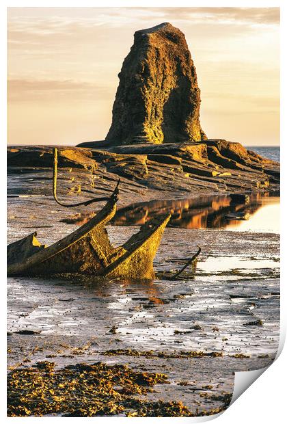 Admiral Von Tromp Shipwreck at Saltwick Bay Print by Tim Hill