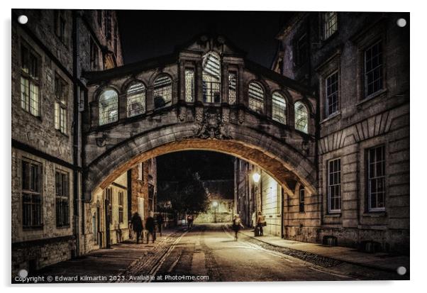  Bridge of Sighs, Oxford Acrylic by Edward Kilmartin