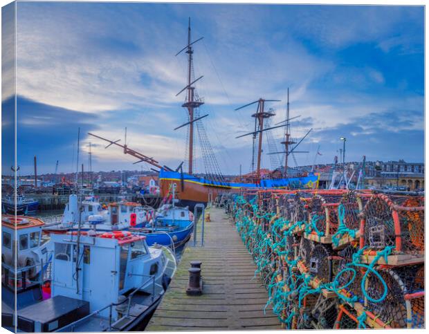 Endeavour Whitby Canvas Print by Tim Hill