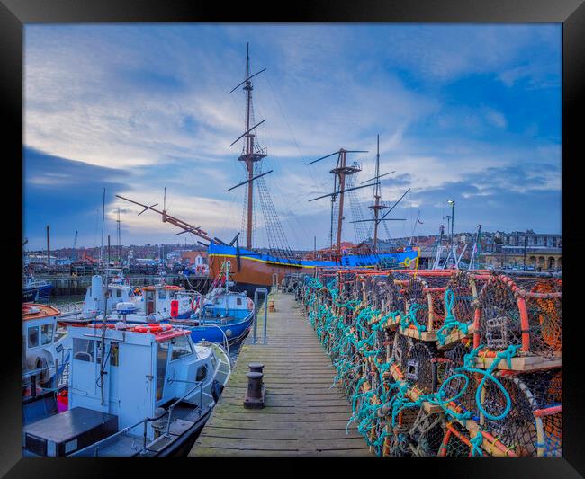 Endeavour Whitby Framed Print by Tim Hill