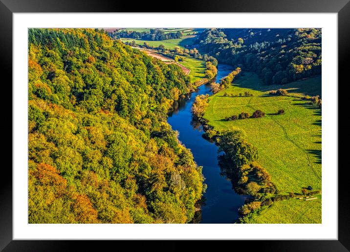 River Wye from Symonds Yat Rock Framed Mounted Print by David Ross