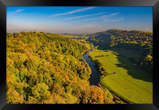 Symonds Yat and the River Wye in Autumn Framed Print by David Ross