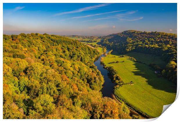 Symonds Yat and the River Wye in Autumn Print by David Ross