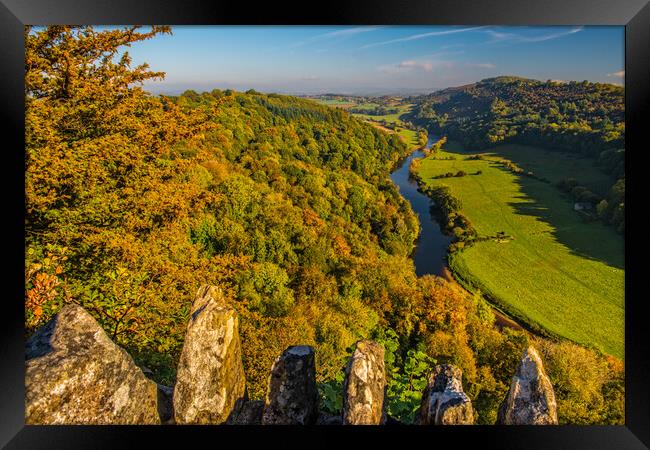 Symonds Yat Rock and the River Wye in Autumn Framed Print by David Ross